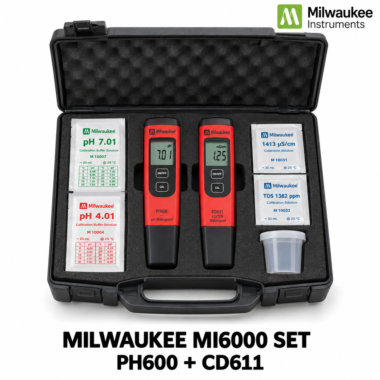 Milwaukee MI6000 set met pH- en EC-testers