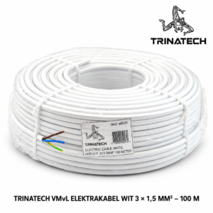 TRINATECH VMvL Elektrakabel Wit 3x1,5mm² per rol 100M