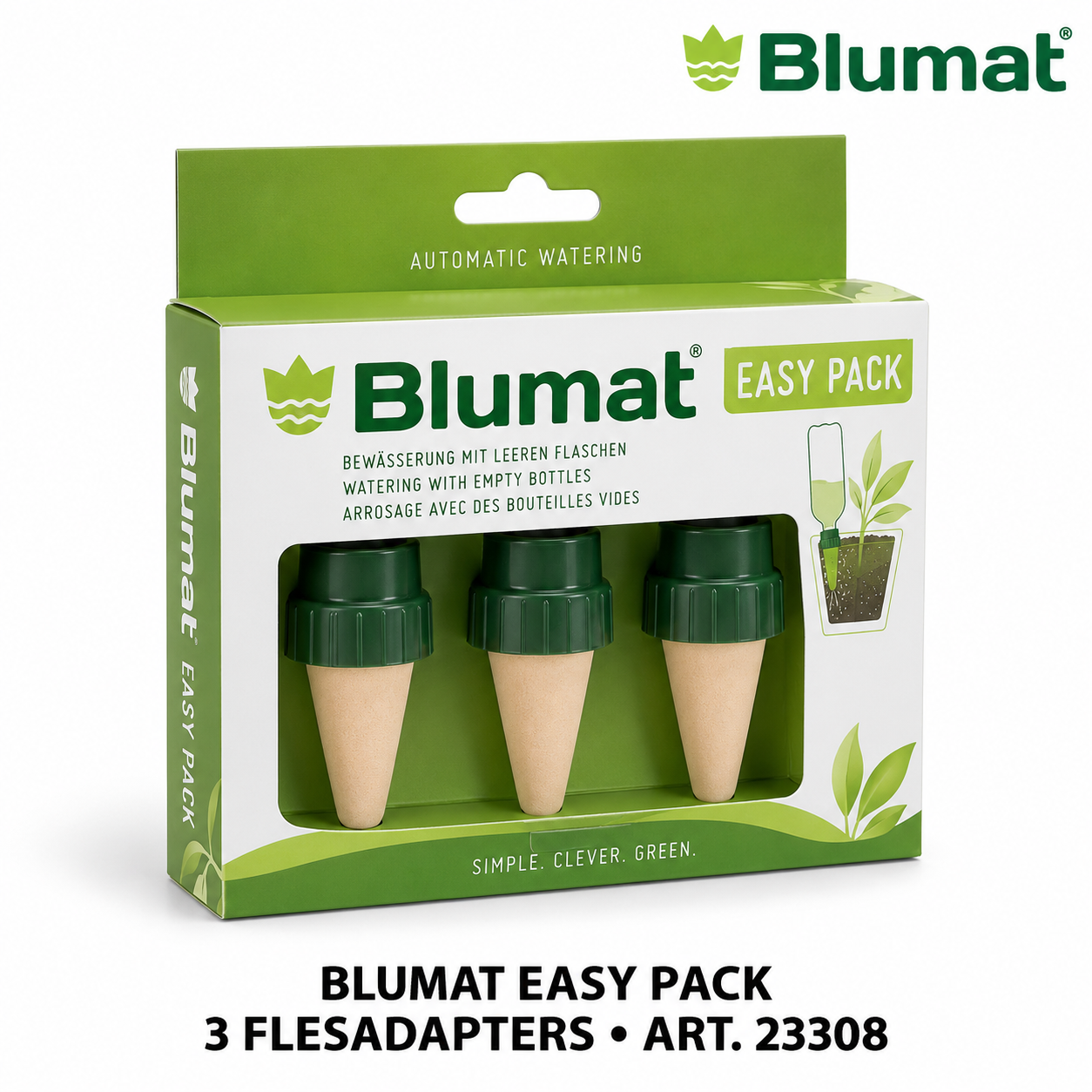 Blumat Easy Pack met drie flesadapters