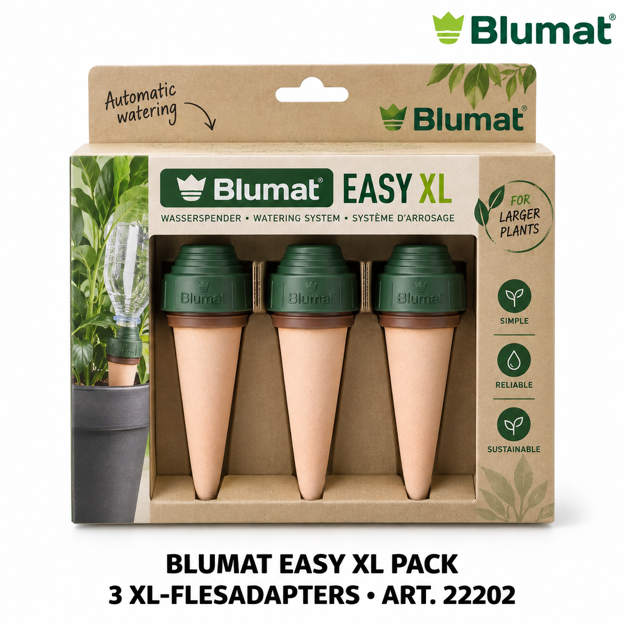 Blumat Easy XL Pack met drie XL-adapters