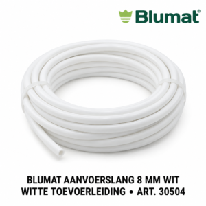 Blumat witte aanvoerslang 8 mm