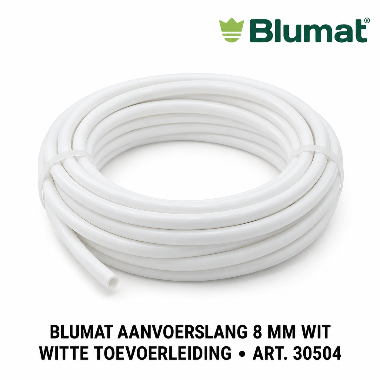 Blumat witte aanvoerslang 8 mm