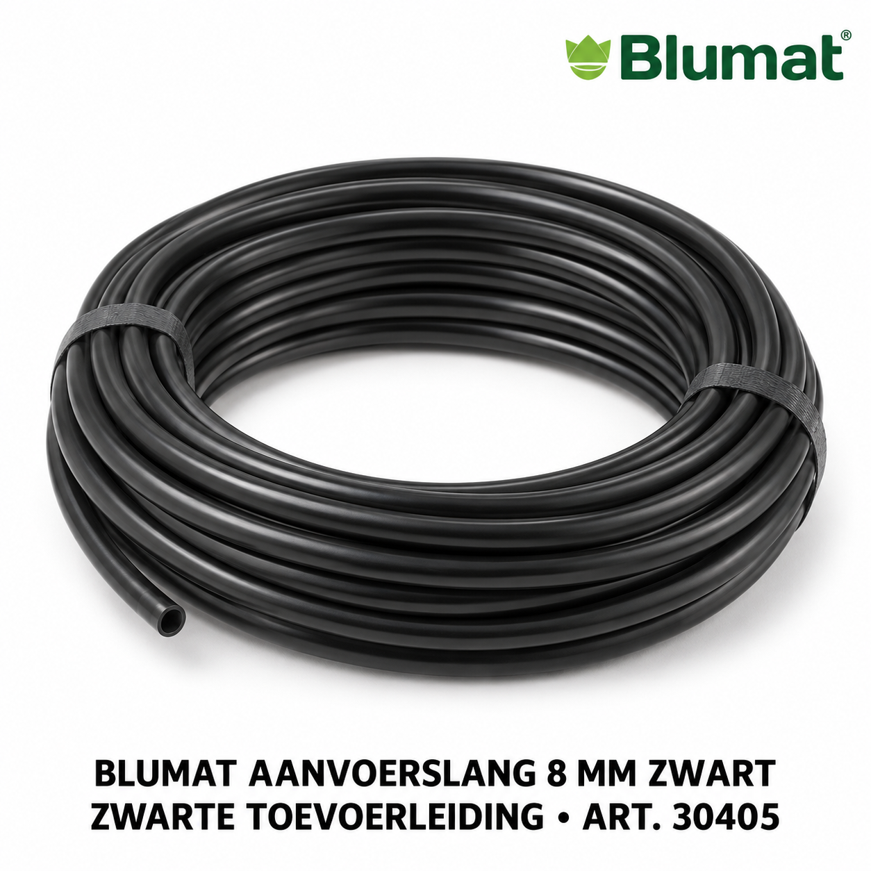 Blumat zwarte aanvoerslang 8 mm